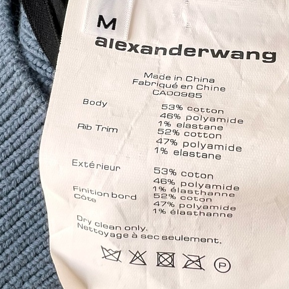 Alexander Wang Knit Ribbed Cropped Tank - Picture 4 of 4